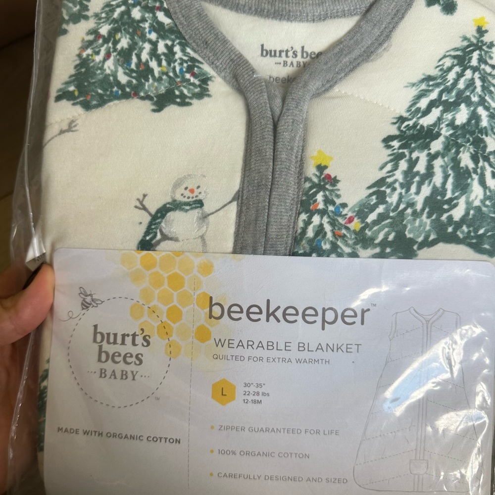 Burt's Bees Baby Wearable Blanket - Gray and Green Trees